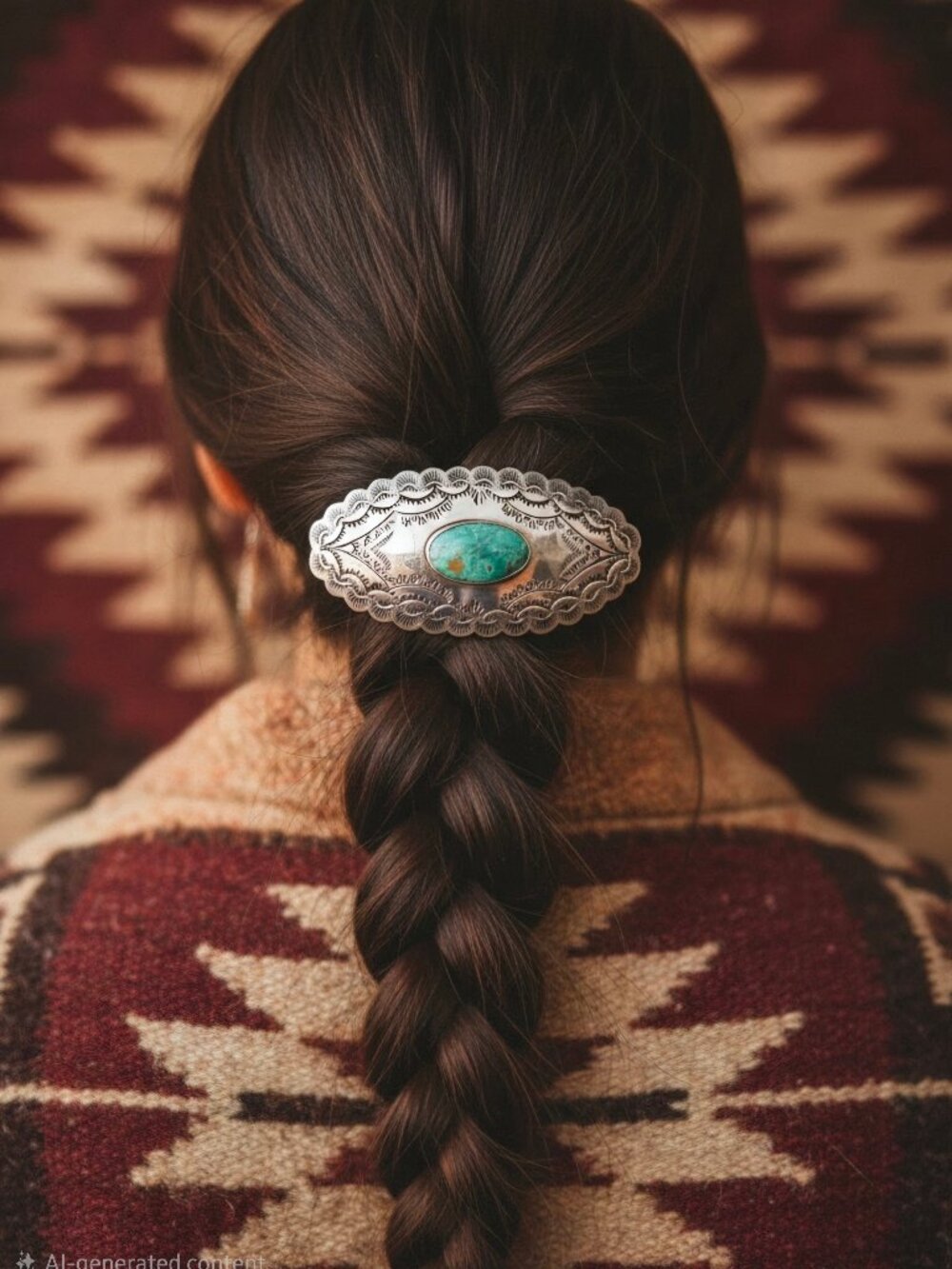 Beautiful Fox Turquoise Hair Clip